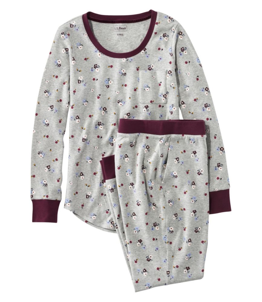 Women's Waffle Lounge Set, Print - leoleo123123