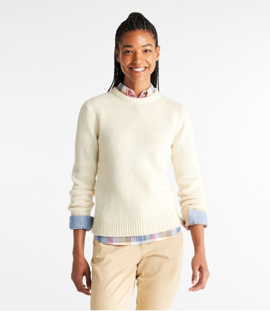 Women's Bean's Classic Ragg Wool Sweater, Crewneck - leoleo123123