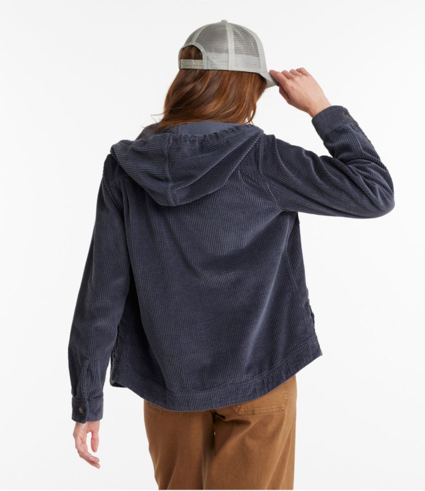 Women's Comfort Corduroy Relaxed Shirt, Zip Hoodie - leoleo123123