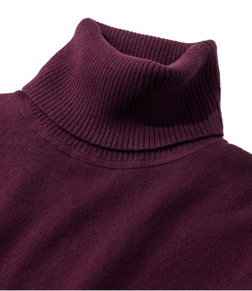 Women's Cotton/Cashmere Sweater, Turtleneck - leoleo123123