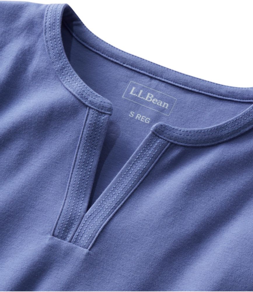 Women's L.L.Bean Tee, Three-Quarter-Sleeve Splitneck Tunic - leoleo123123