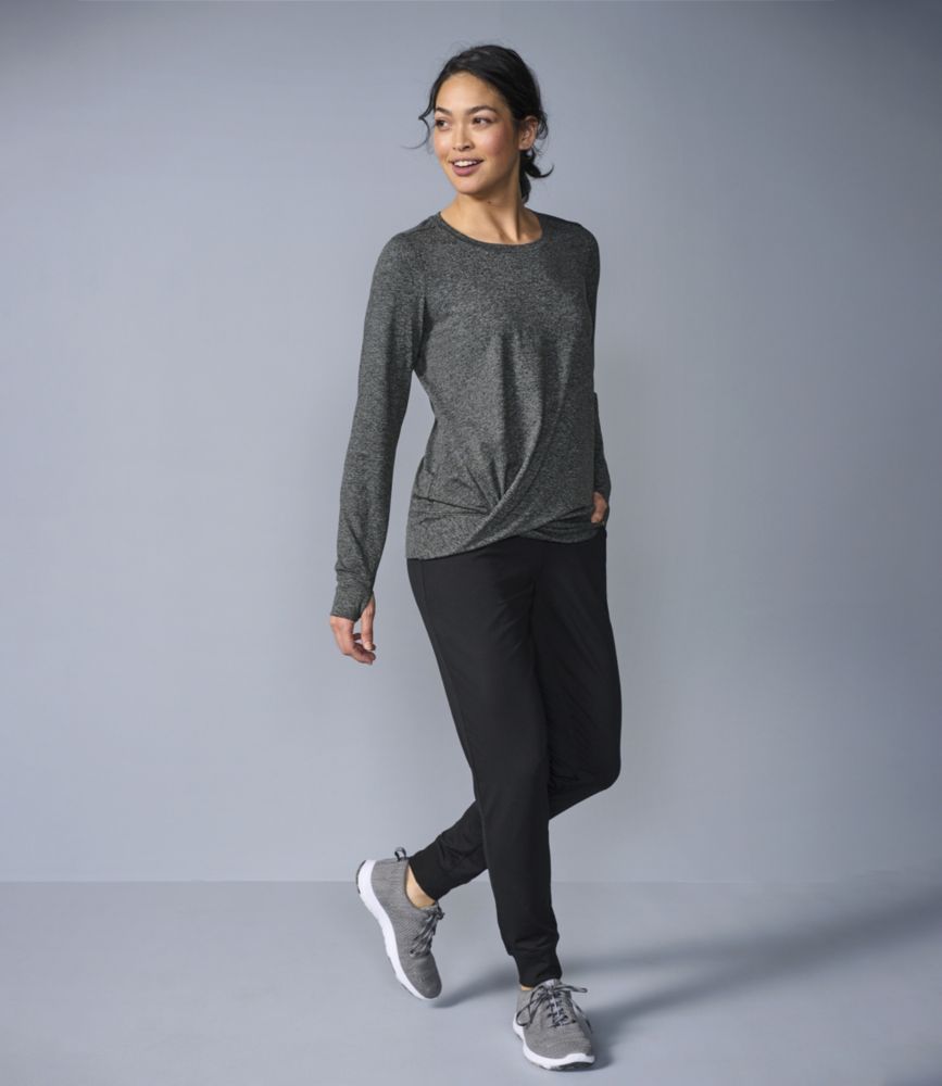 Women's VentureSoft Twist-Front Top, Long-Sleeve - leoleo123123