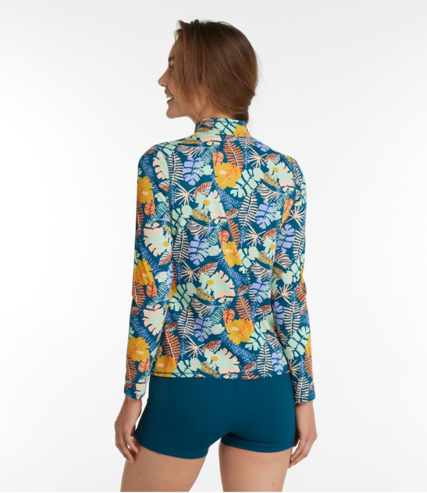 Women's SunSmart® UPF 50+ Sun Shirt, Quarter-Zip Print - leoleo123123
