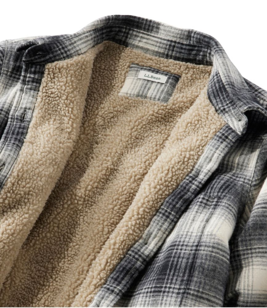 Women's Heritage Chamois Shirt, Sherpa-Lined Shacket Pattern - leoleo123123