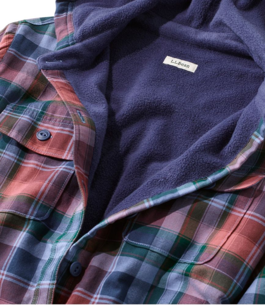 Women's Fleece-Lined Flannel Hoodie, Plaid - leoleo123123