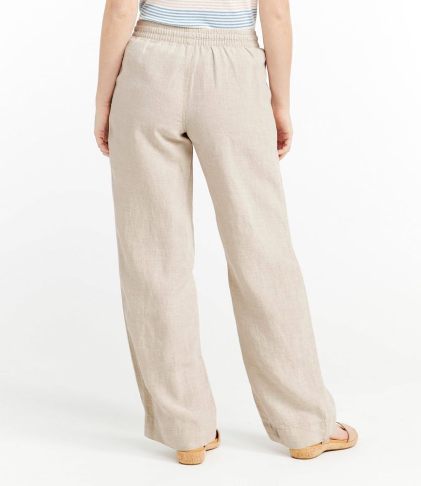 Women's Premium Washable Linen Pull-On Pants - leoleo123123
