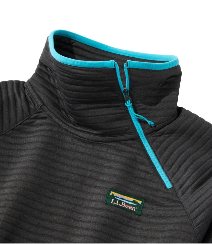 Women's Airlight Knit Asymmetrical Quarter-Zip Tunic, Colorblock - leoleo123123
