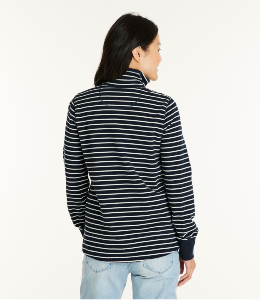 Women's Ultrasoft Sweats, Quarter-Zip Pullover Stripe - leoleo123123