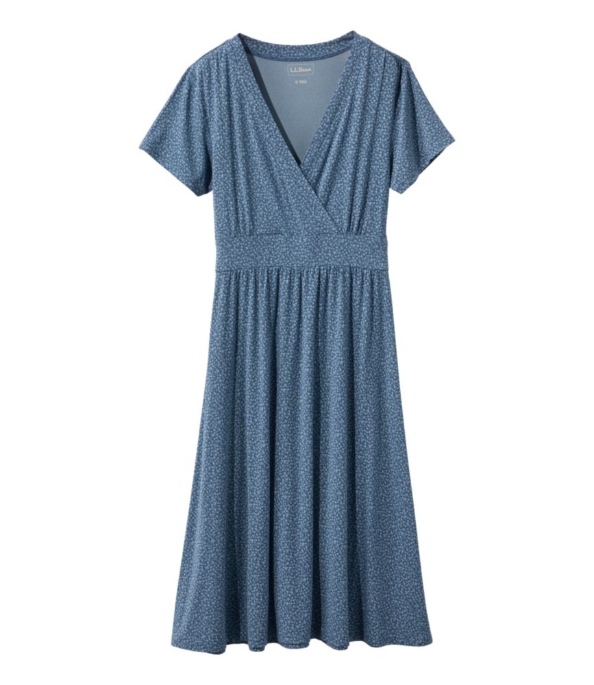 Women's Summer Knit Dress, Short-Sleeve Print - leoleo123123