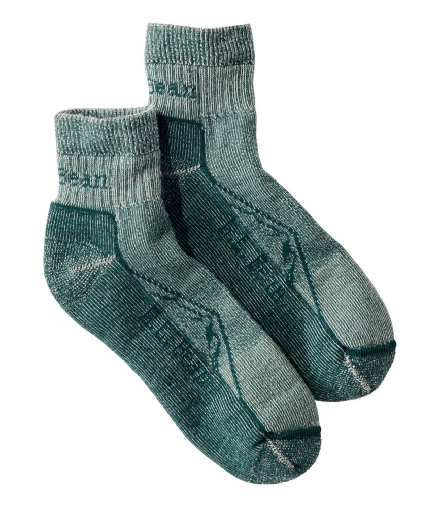 Adults' Cresta Wool Lightweight Hiking Socks, Quarter-Crew - leoleo123123