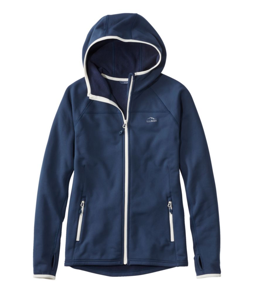 Women's PrimaLoft ThermaStretch Fleece Jacket, Hooded Full-Zip - leoleo123123