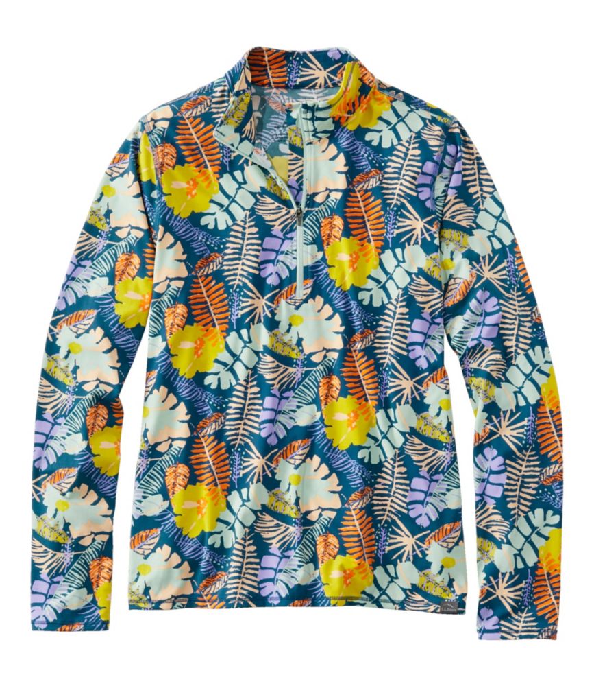 Women's SunSmart® UPF 50+ Sun Shirt, Quarter-Zip Print - leoleo123123