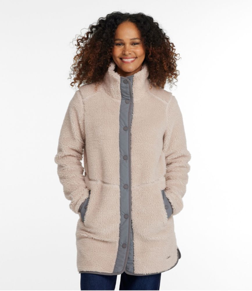Women's Bean's Sherpa Fleece Coat - leoleo123123