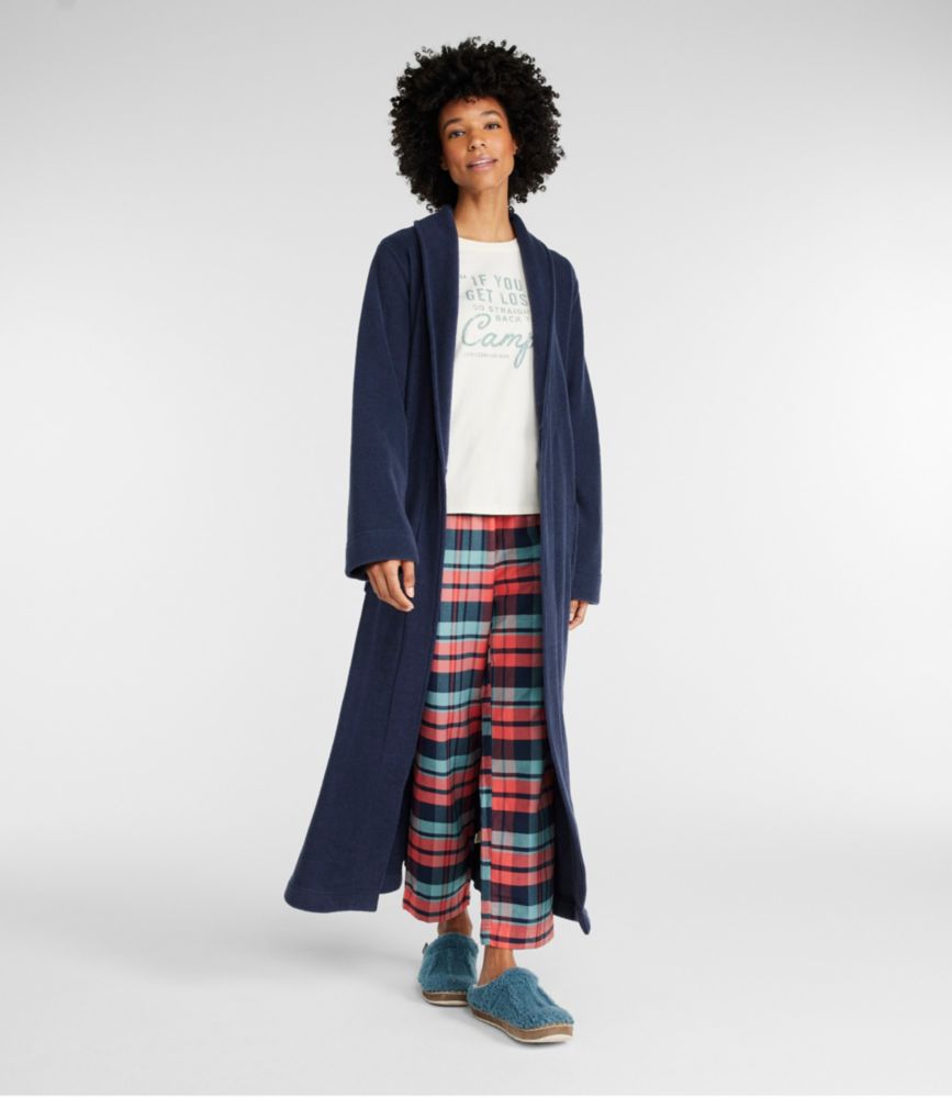 Women's Winter Fleece Robe, Wrap-Front - leoleo123123