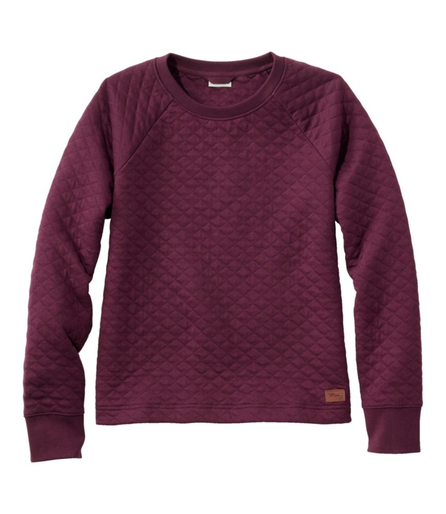 Women's Quilted Sweatshirt, Crewneck Pullover - leoleo123123
