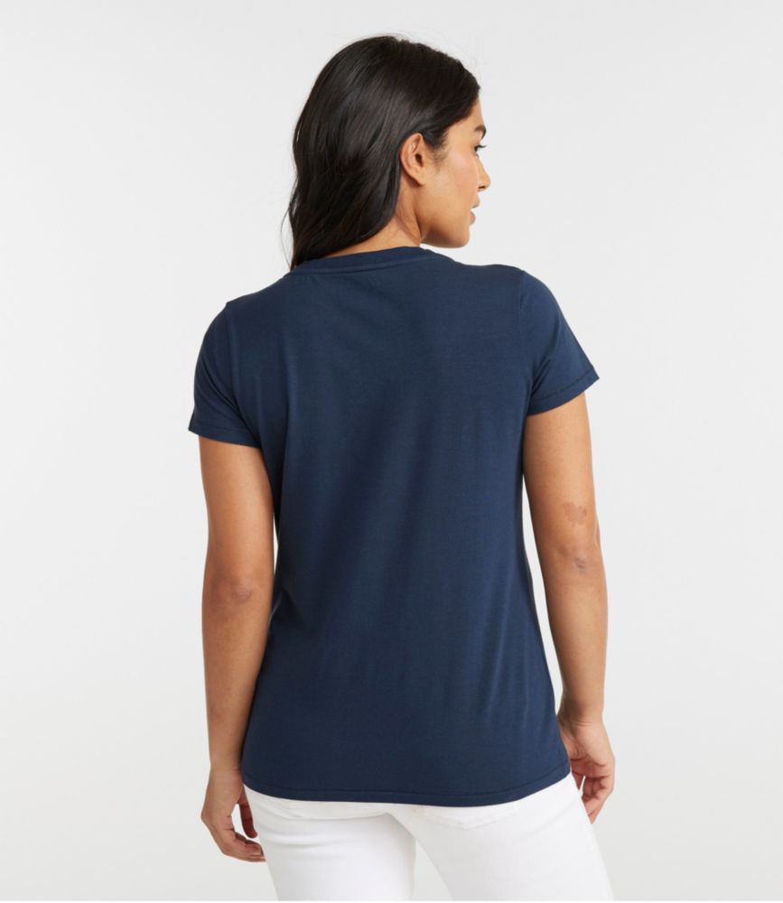 Women's Soft Stretch Supima Tee, Scoopneck Short-Sleeve - leoleo123123