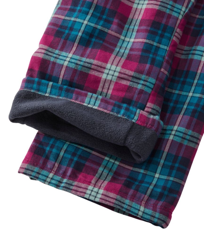 L.L.Bean Flannel Sleep Pants, Plaid Fleece-Lined - leoleo123123