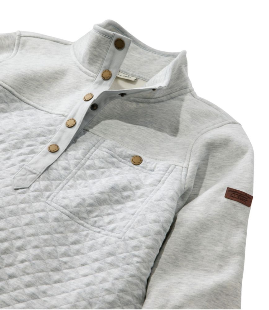 Women's Quilted Sweatshirt, Mockneck Tunic - leoleo123123