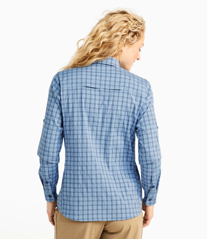 Women's Tropicwear Pro Stretch Shirt, Long-Sleeve Plaid - leoleo123123