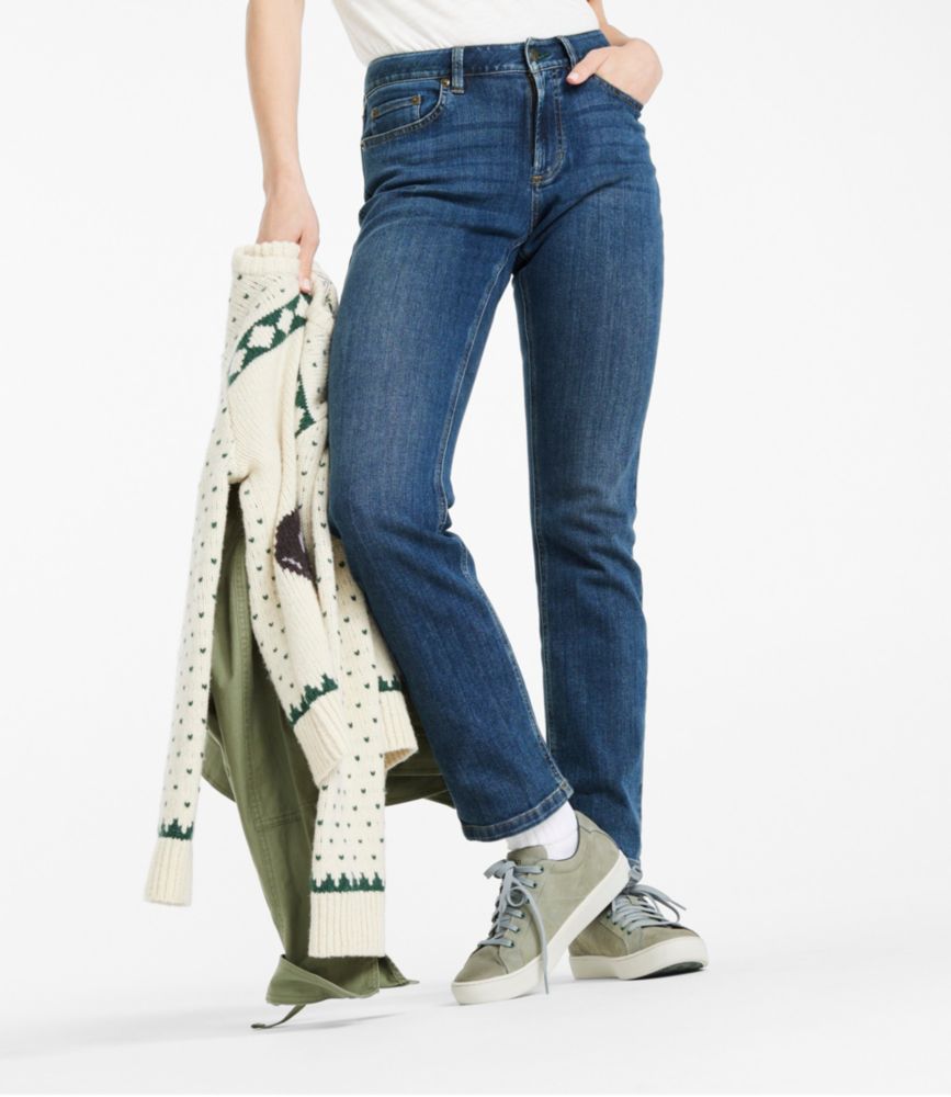 Women's BeanFlex® Jeans, Mid-Rise Straight-Leg - leoleo123123