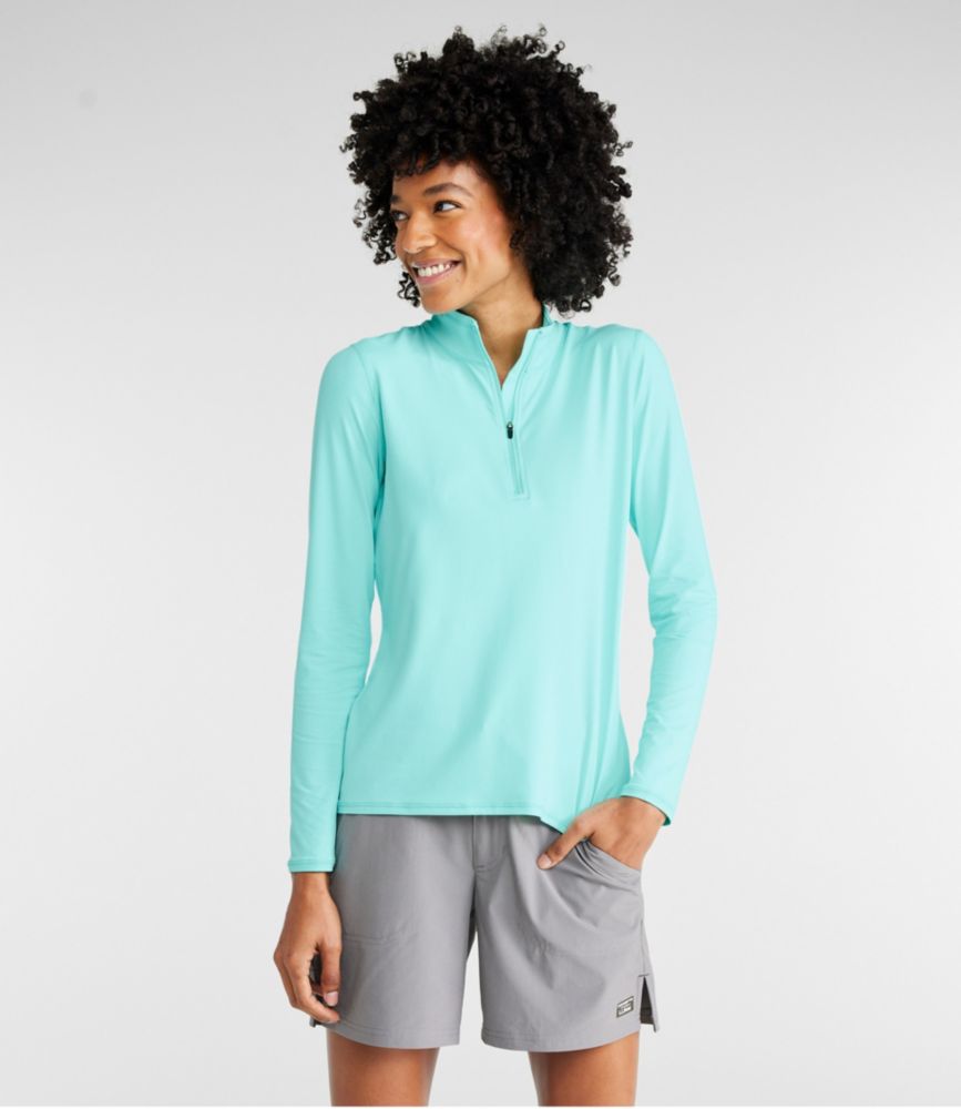 Women's SunSmart® UPF 50+ Sun Shirt, Quarter-Zip - leoleo123123