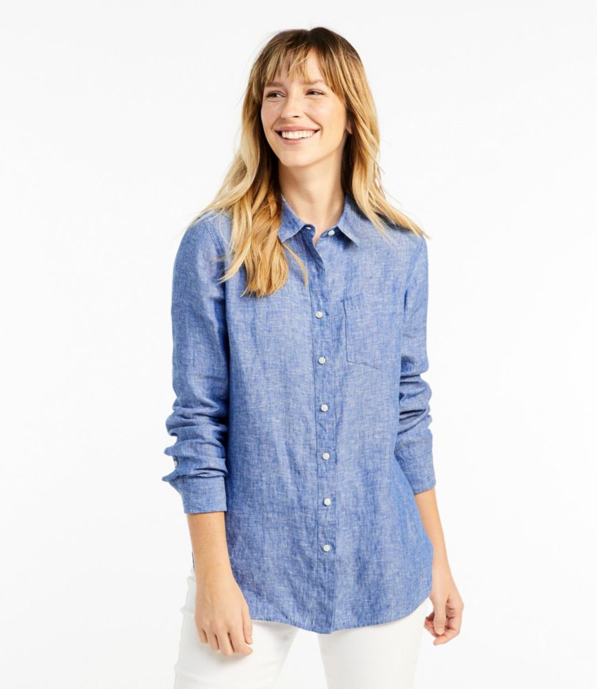 Women's Premium Washable Linen Shirt, Tunic - leoleo123123