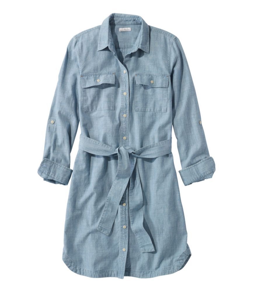 Women's Signature Camp Shirt Dress, Button-Front - leoleo123123