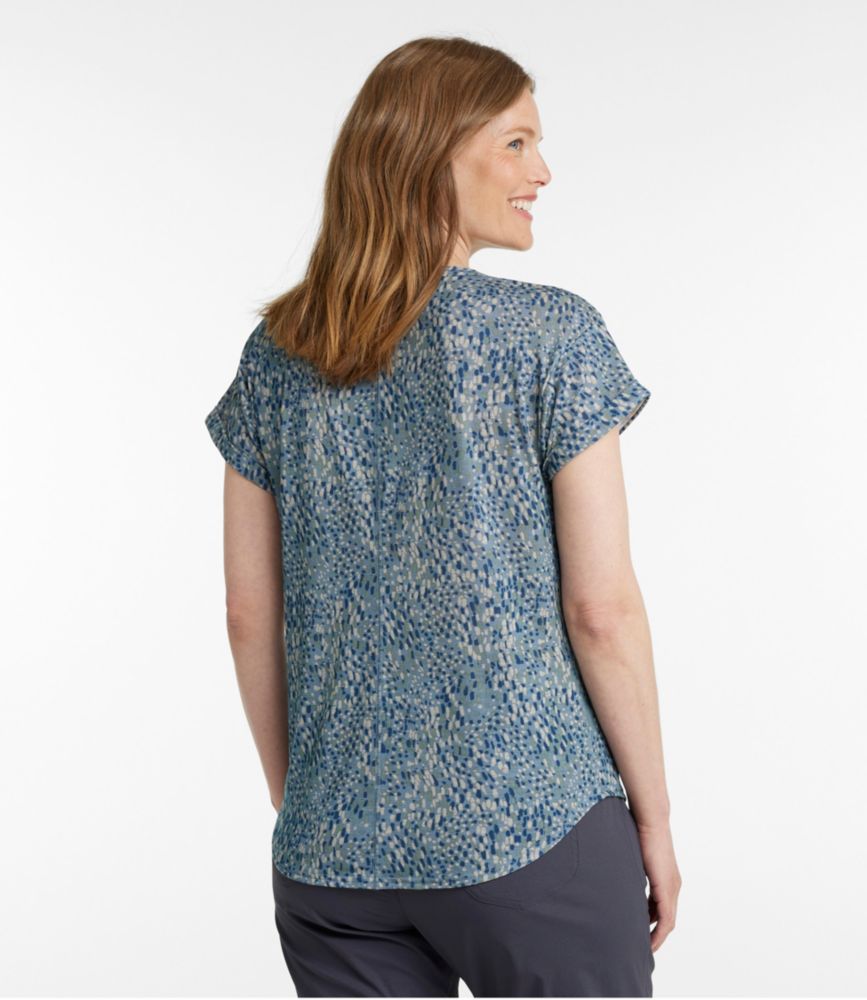 Women's Streamside Tee, Short-Sleeve Splitneck, Print - leoleo123123