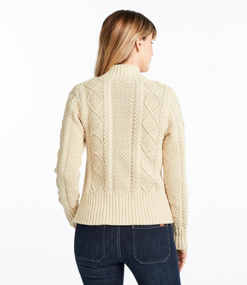 Women's Signature Cotton Fisherman Sweater, Short Cardigan - leoleo123123