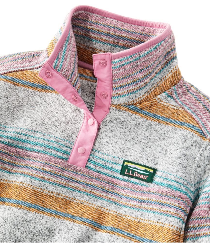 Women's L.L.Bean Sweater Fleece Pullover, Print - leoleo123123