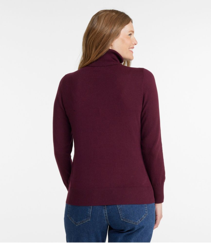 Women's Cotton/Cashmere Sweater, Turtleneck - leoleo123123