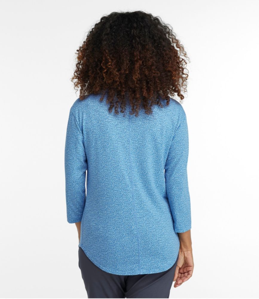 Women's Streamside Tee, Three-Quarter-Sleeve Splitneck, Print - leoleo123123