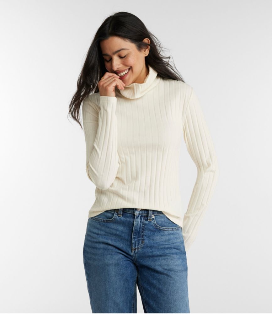 Women's Signature Ribbed Turtleneck - leoleo123123