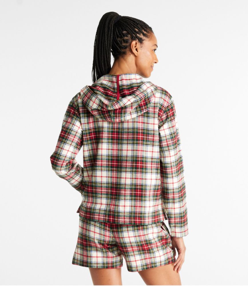 Women's Scotch Plaid Flannel Sleep Top - leoleo123123