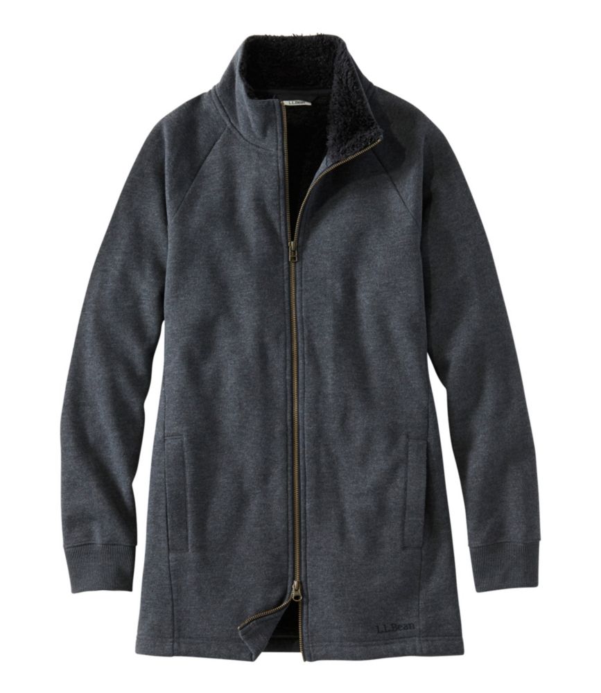 Women's L.L.Bean 1912 Sweatshirt, Sherpa-Lined Full-Zip Tunic - leoleo123123