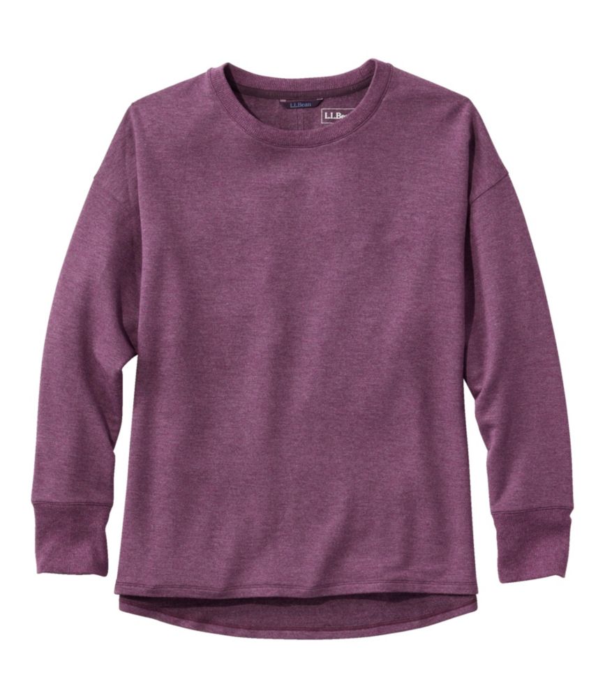 Women's SoftFlex Crewneck Dolman Sleeve Pullover - leoleo123123