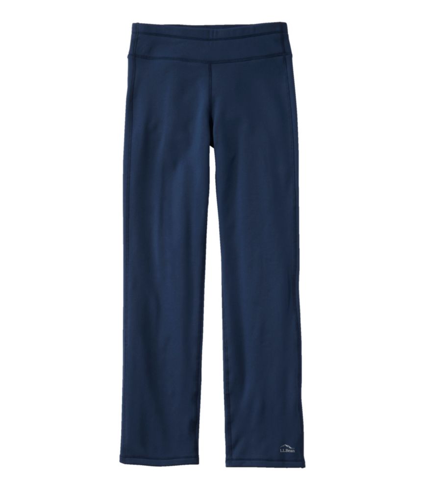 Women's PrimaLoft ThermaStretch Fleece Pants, Mid-Rise Straight-Leg - leoleo123123