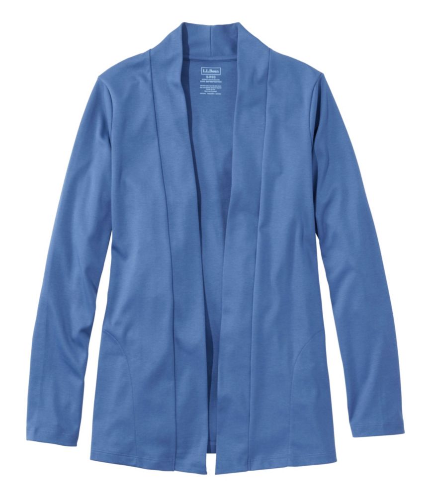 Women's Pima Cotton Open Cardigan, With Pockets - leoleo123123