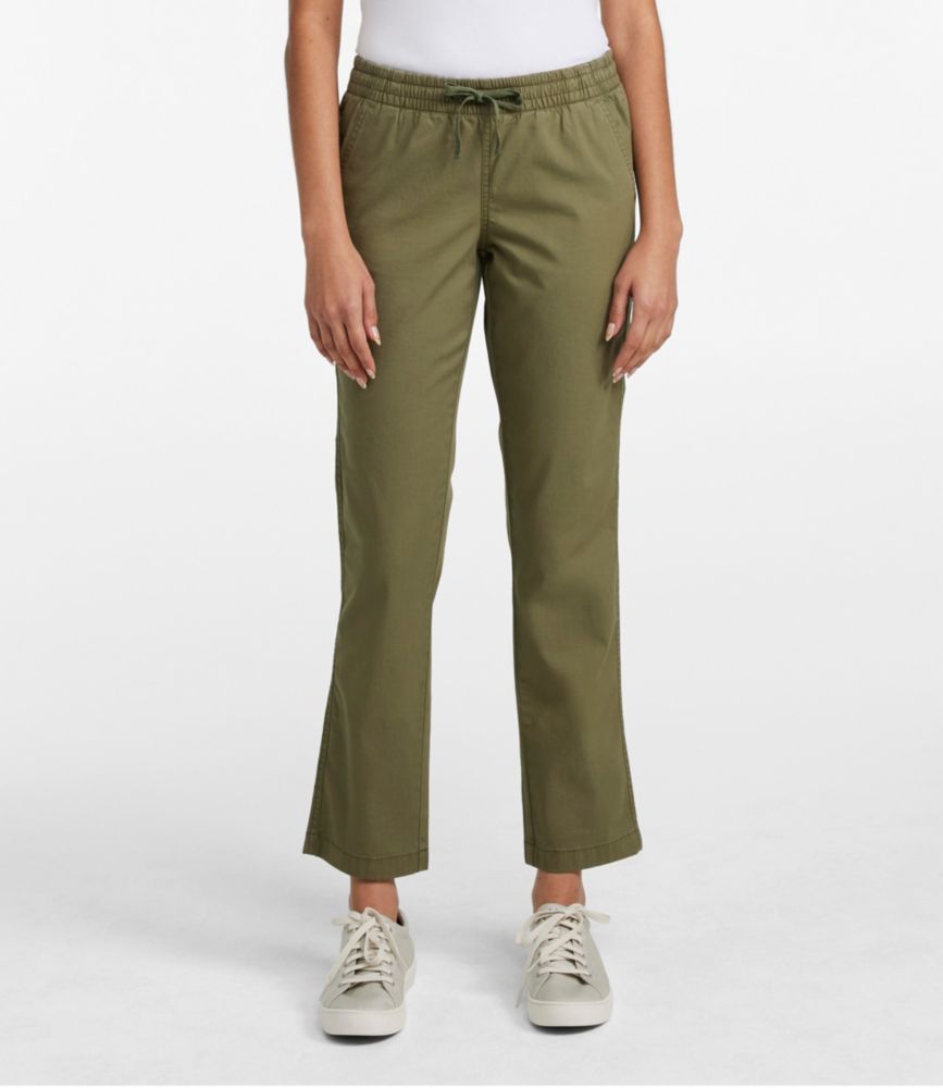 Women's Lakewashed Chino Pants, Mid-Rise Pull-On Ankle - leoleo123123