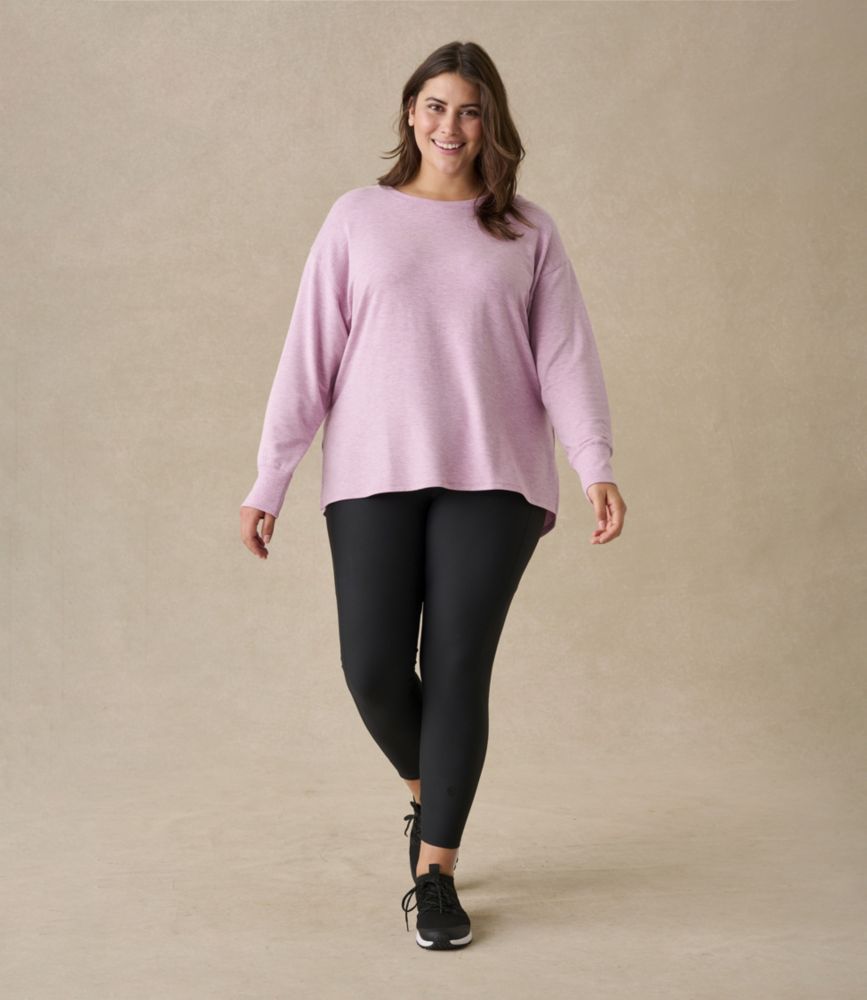 Women's SoftFlex Crewneck Dolman Sleeve Pullover - leoleo123123