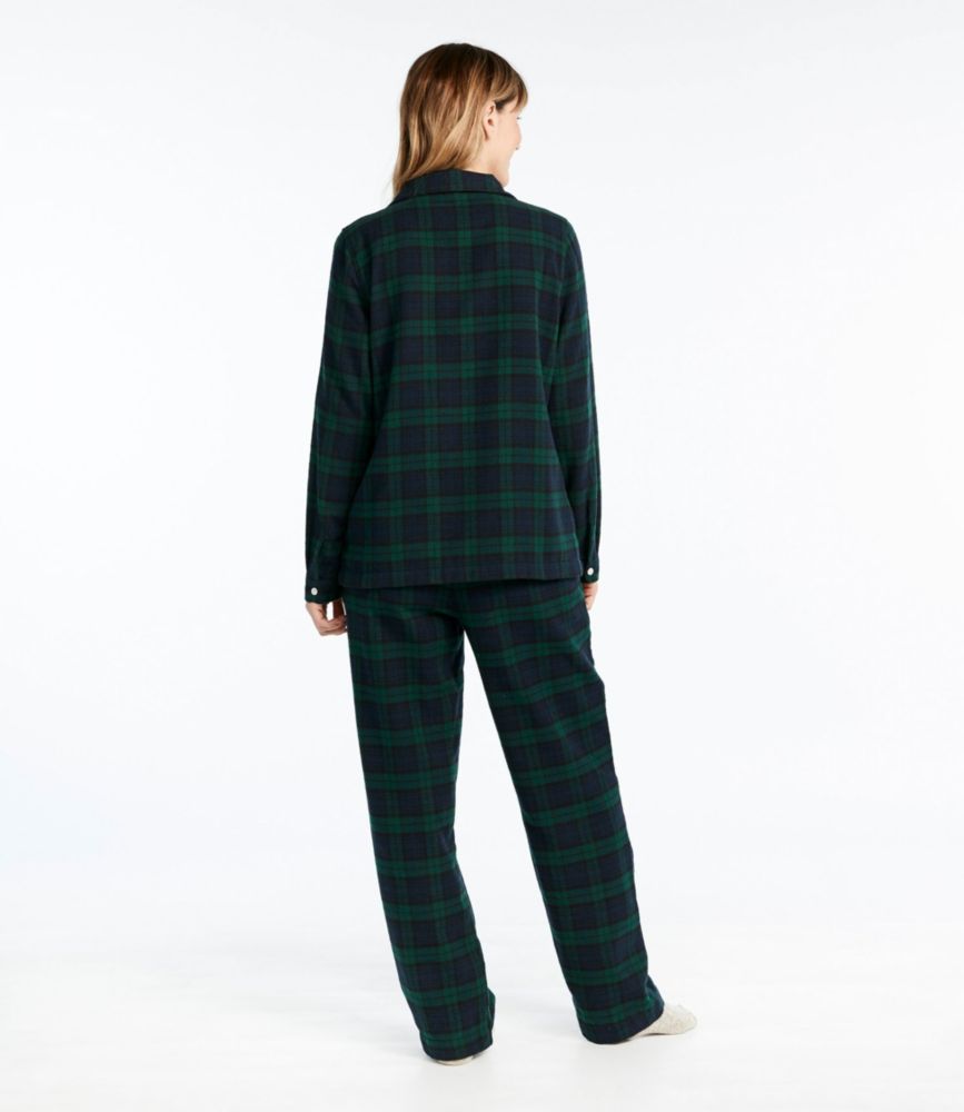 Women's Scotch Plaid Flannel Pajamas - leoleo123123