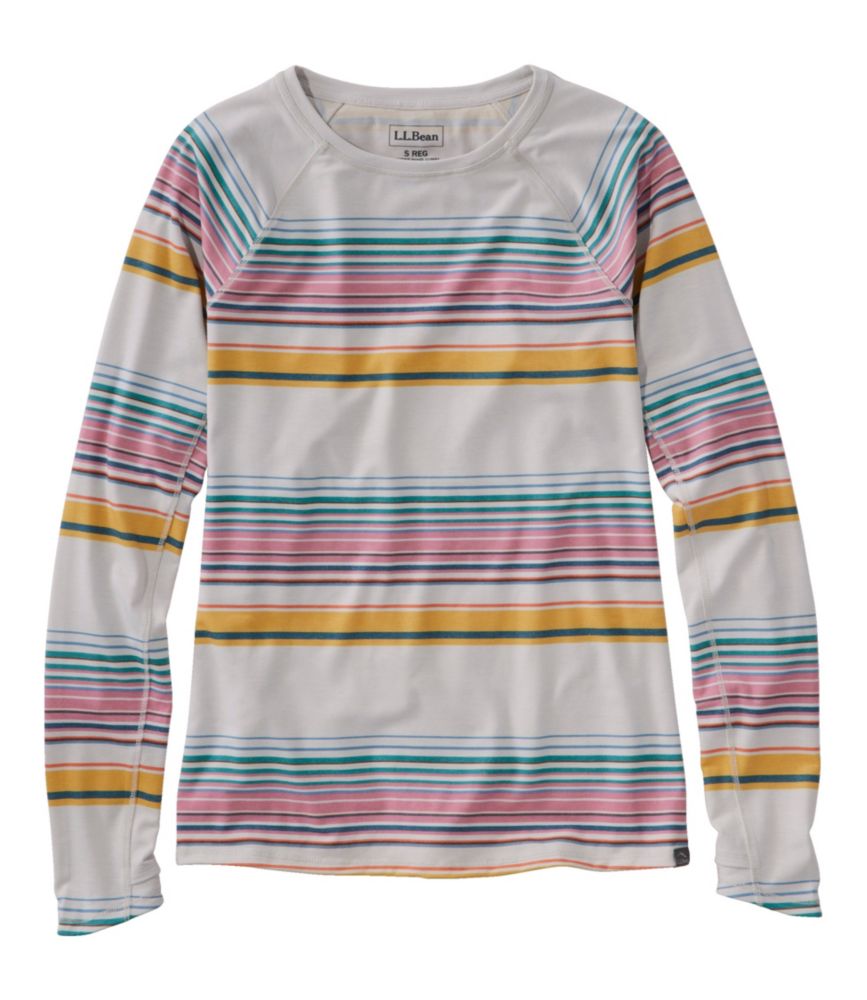 Women's Everyday SunSmart® Tee, Crewneck Long-Sleeve Stripe - leoleo123123