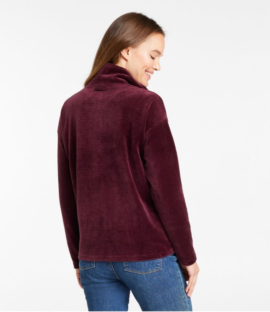 Women's Soft Stretch Corduroy Pullover, Half-Zip - leoleo123123