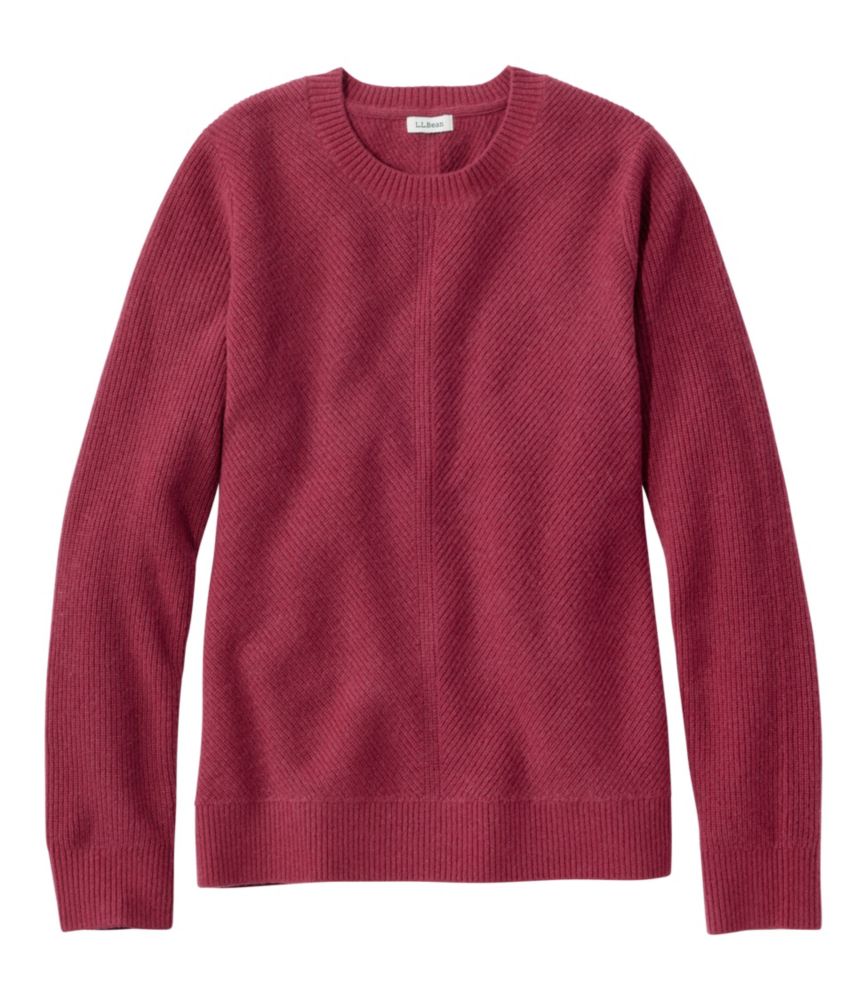 Women's Classic Cashmere Textured Sweater, Crewneck - leoleo123123