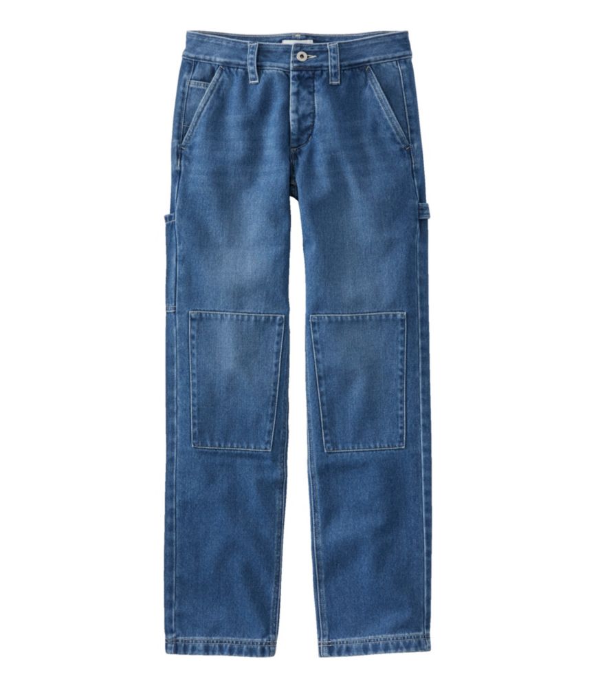 Women's Signature Super-Soft Jeans, High-Rise Straight-Leg Carpenter - leoleo123123