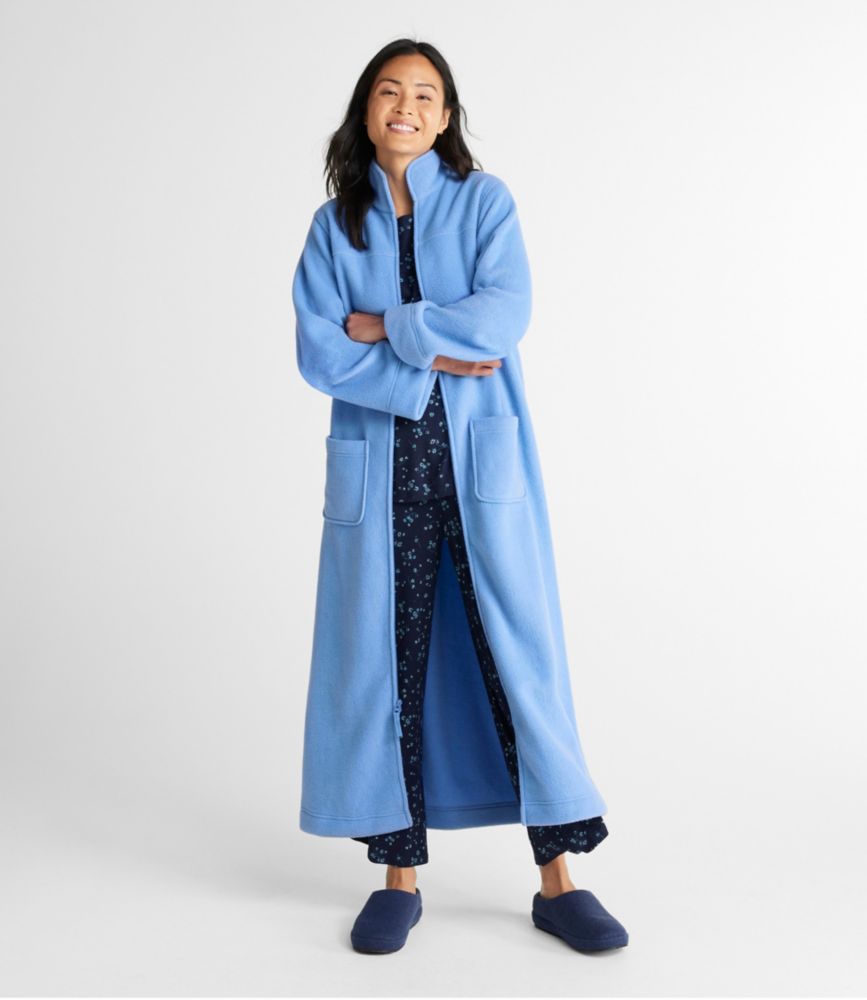 Women's Winter Fleece Robe, Zip-Front - leoleo123123