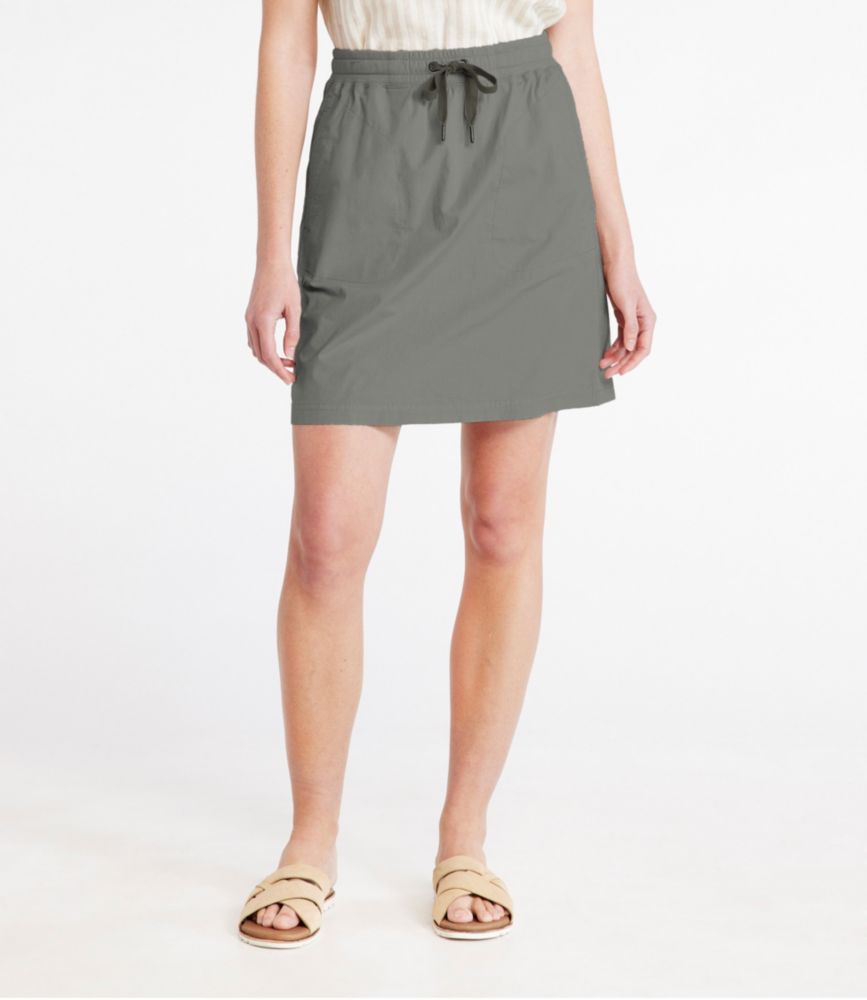 Women's Stretch Ripstop Pull-On Skirt, Mid-Rise - leoleo123123