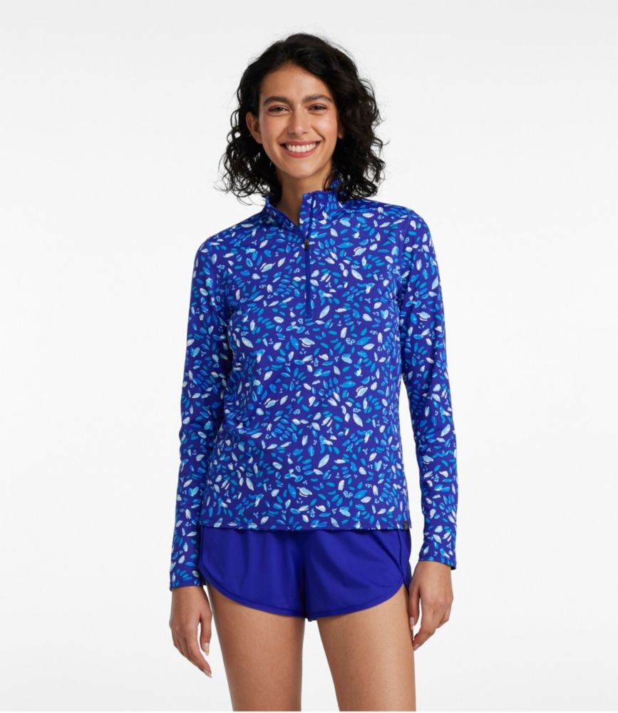 Women's SunSmart® UPF 50+ Sun Shirt, Quarter-Zip Print - leoleo123123