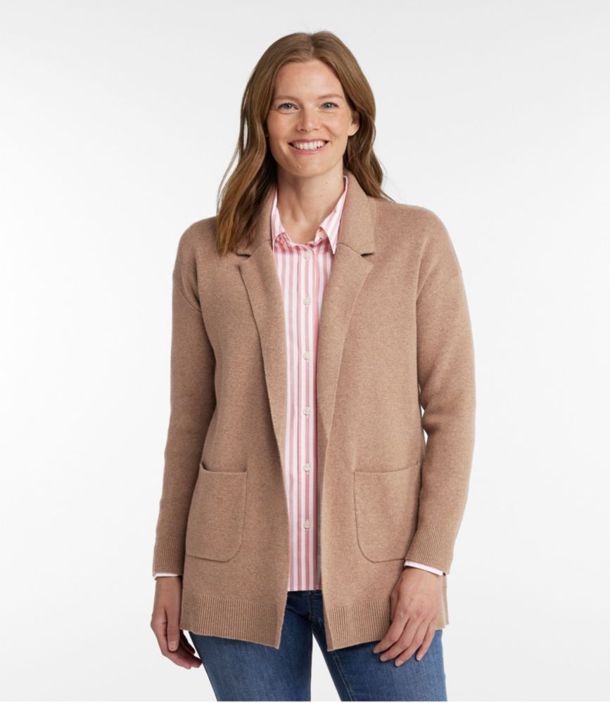 Women's Wicked Soft Cotton/Cashmere Coatigan Sweater - leoleo123123