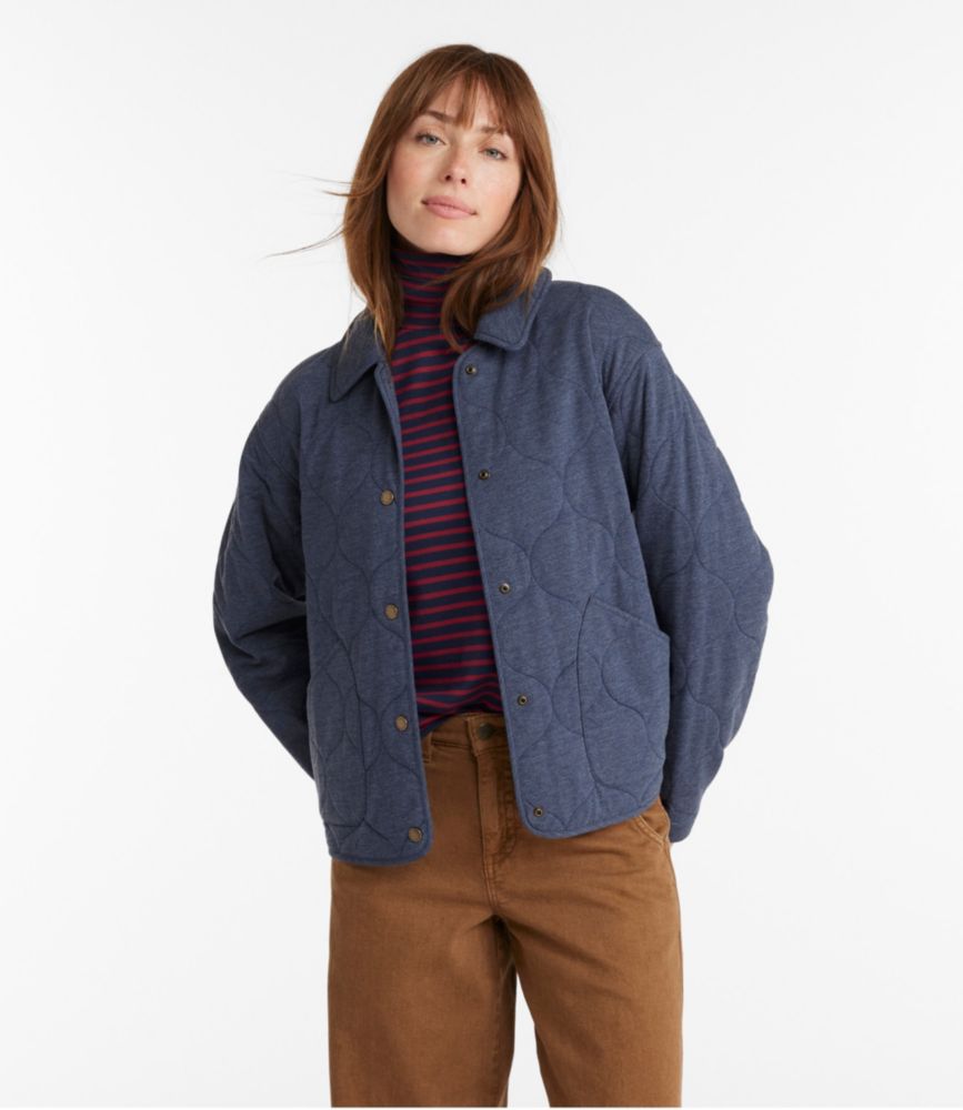Women's Quilted Knit Jacket - leoleo123123